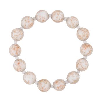 Wei&szlig;es Armband im Murano-Stil, 16,5 cm