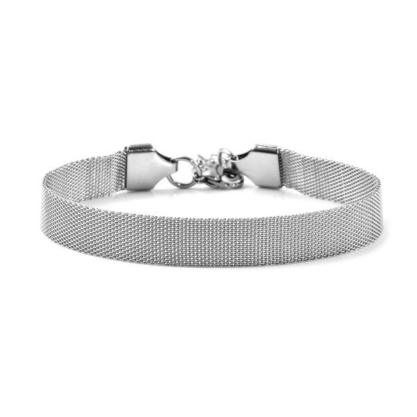 2er-Set - schlichte Schmuck-Halskette, ca. 52 cm und Armband, ca. 19+3 cm, Edelstahl image number 4