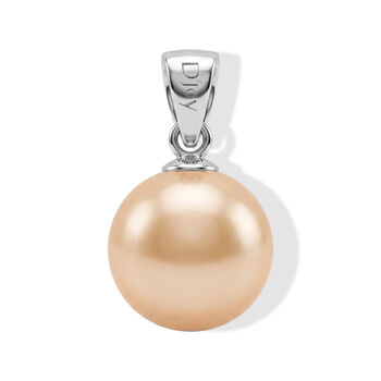 D'Joy Pfirsich Edison Perle Anh&auml;nger 925 Silber Rhodiniert ca. 0,00 ct.