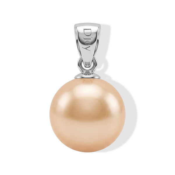 D'Joy Pfirsich Edison Perle Anh&auml;nger 925 Silber Rhodiniert ca. 0,00 ct. image number 3