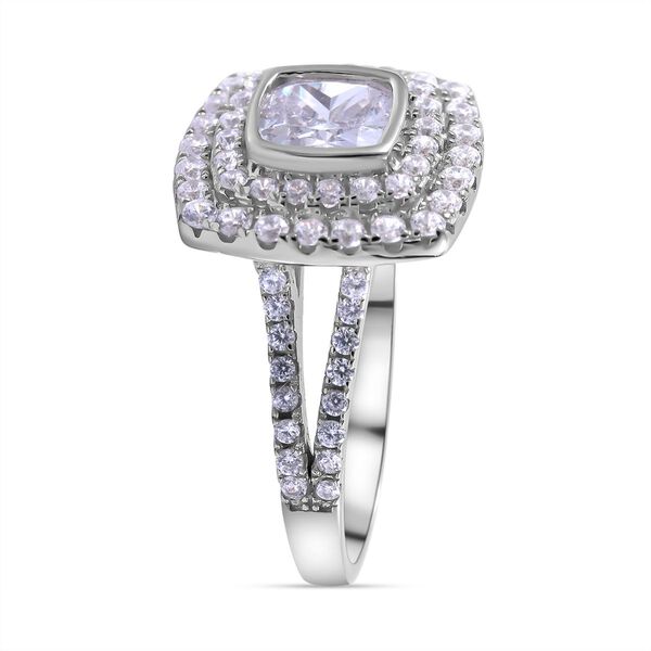 Lustro Stella - Wei&szlig;er Zirkonia Ring, 925 Silber rhodiniert (Gr&ouml;&szlig;e 17.00) ca. 1.15 ct image number 3