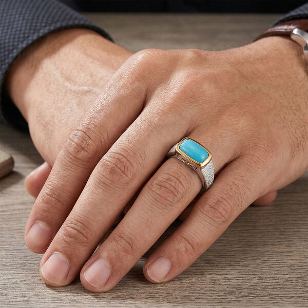 D'Joy AA Sleeping Beauty T&uuml;rkis Ring 925 Silber Rhodiniert (Gr&ouml;&szlig;e 20.00) ca. 1,24 ct image number 2