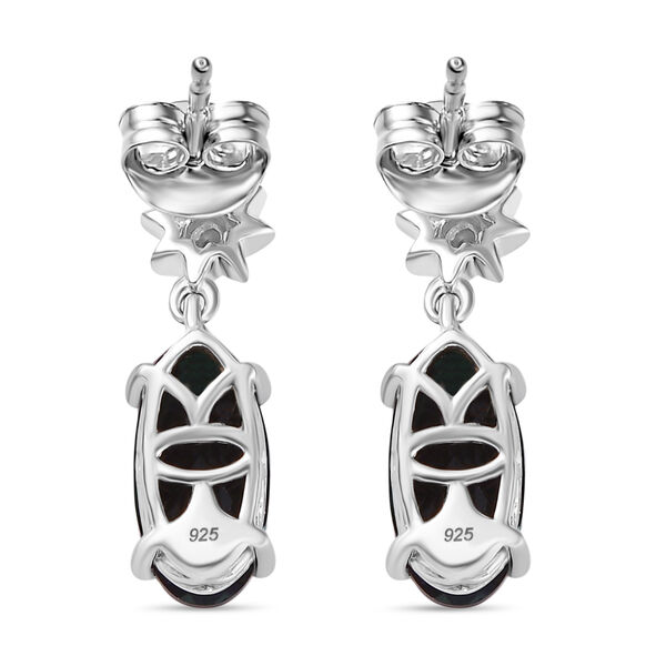 Alexandrit Triplett Quarz und Zirkon Ohrringe - 5 ct. image number 4