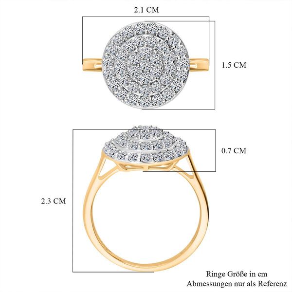 LUXURIANT SGL zertifizierter VS-EF Labor Diamant Ring in 375 Gold - 1 ct. image number 7