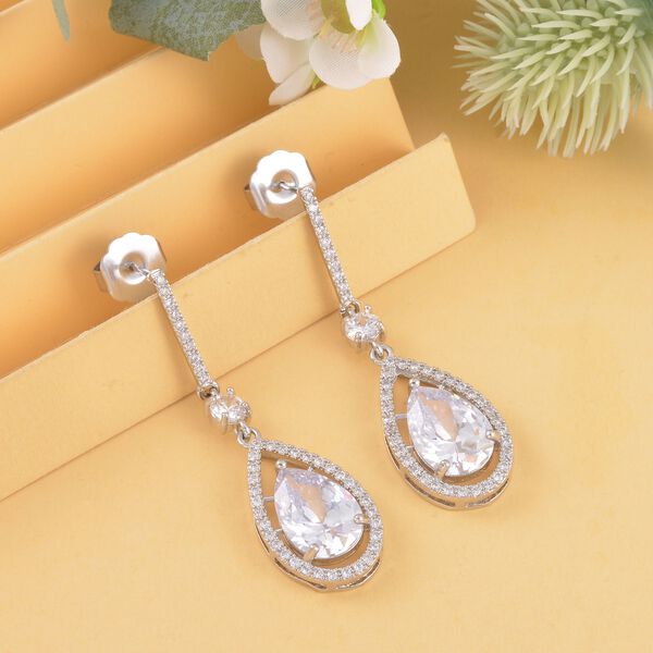 Wei&szlig;e Zirkonia Ohrringe, ca. 4.00 ct image number 1