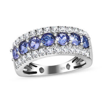 Tansanit und Zirkon Ring - 1,99 ct.