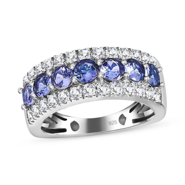 Tansanit und Zirkon Ring - 1,99 ct. image number 4