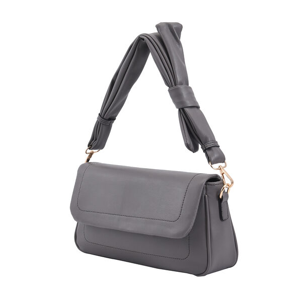 Umh&auml;ngetasche aus Kunstleder, Grau image number 7