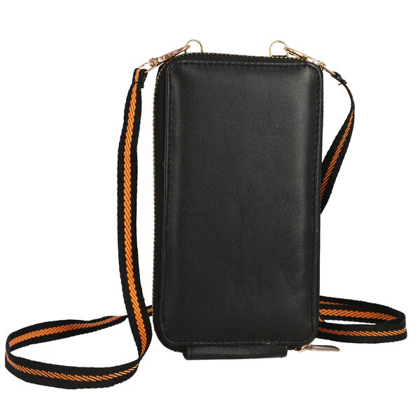 100% Leder Brieftasche, RFID gesch&uuml;tzt, Gr&ouml;&szlig;e 17,7x2,5x10 cm,  Schwarz