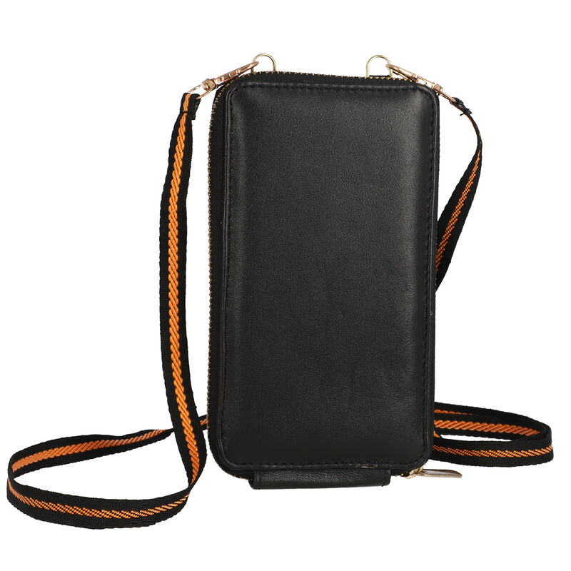 100% Leder Brieftasche, RFID geschützt, Größe 17,7x2,5x10 cm,  Schwarz image number 0
