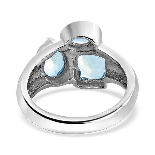 Himmelblauer Topas Ring Edelstahl (Gr&ouml;&szlig;e 17.00) ca. 2,67 ct image number 6