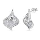 Lustro Stella Weißer Zirkonia Ohrringe 925 Silber rhodiniert