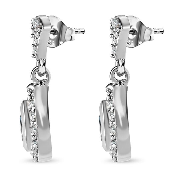 Santamaria Aquamarin und Zirkon Ohrringe, ca. 1,06 ct image number 4