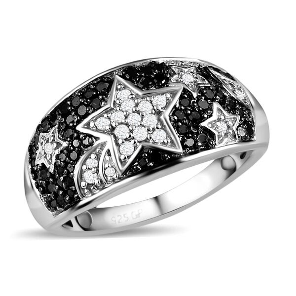 GP Celestial Dream Kollektion - Weißer und schwarzer Diamant  und blauer Saphir-Ring - 0,50 ct. image number 4