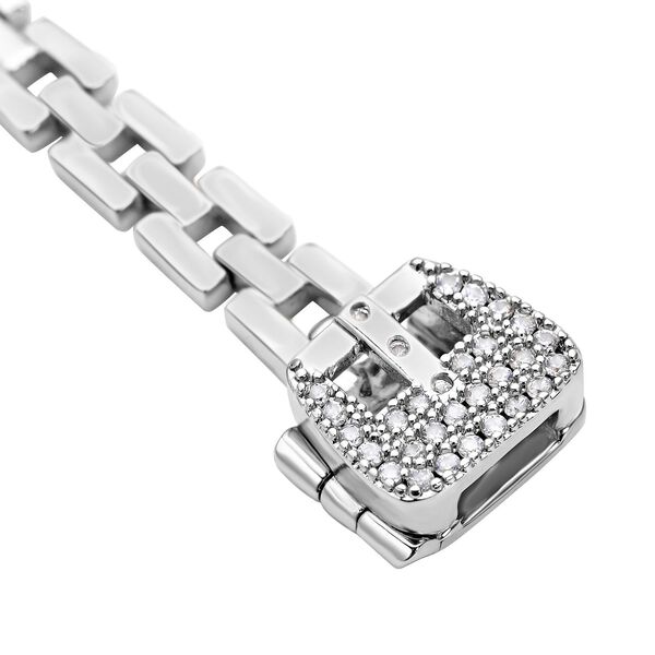 Weißes Zirkonia-Armband, 17 cm - 0,20 ct. image number 4