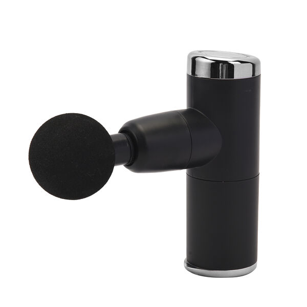 Mini-Massagepistole mit 4 abnehmbaren Massageköpfen, Größe 15,3x4,6 cm, Schwarz image number 4