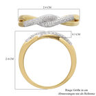 Diamant-Ring, 925 Silber vergoldet (Größe 16.00) ca. 0,17 ct image number 5