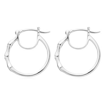 Diamant Creolen in Silber