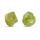 Handgearbeitete Arizona-Peridot Fancy-Schliff-Ohrstecker, 925 Silber platiniert ca. 7,14 ct