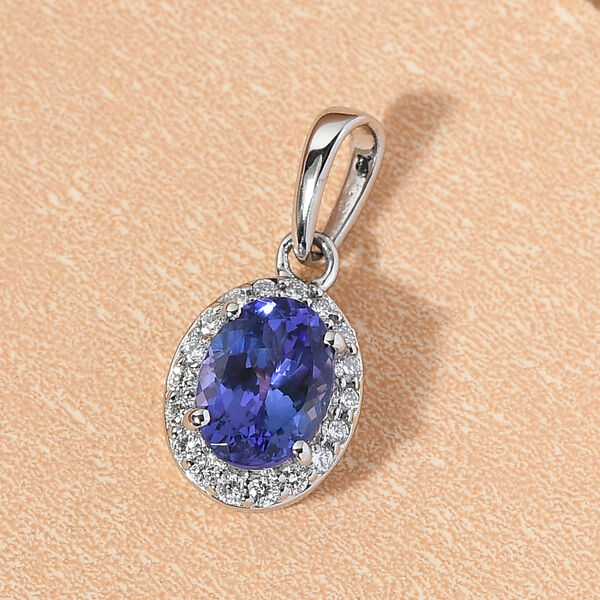 RHAPSODY AAAA Tansanit und Diamant-Anhänger, VS E-F, 950 Platin ca. 1,24 ct image number 3