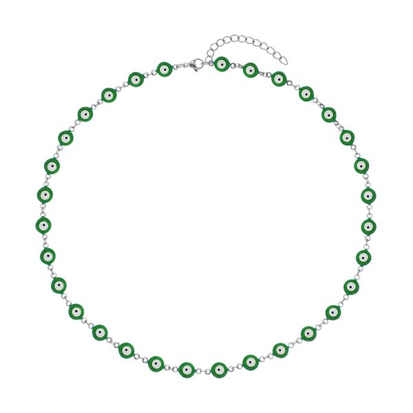 B&ouml;ses Auge Halskette, emailliert, 50cm