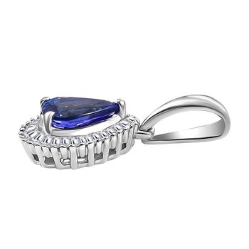 RHAPSODY AAAA Tansanit und VS Diamant Anh&auml;nger in 950 Platin - 1,37 ct.