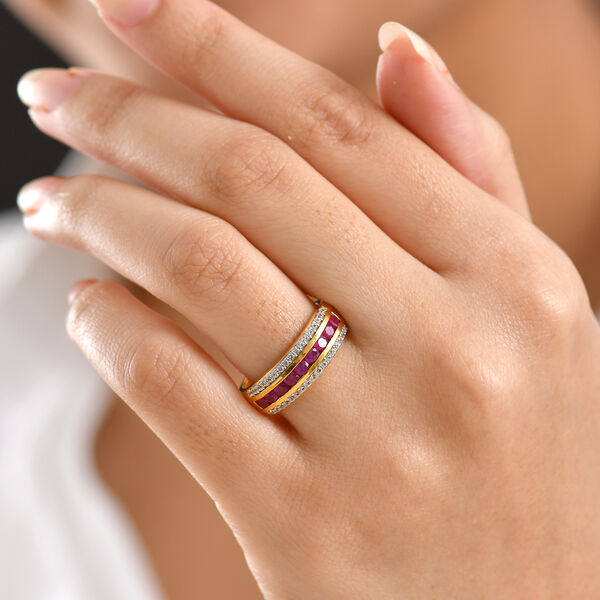 D'Joy AA burmesischer Rubin und Zirkon Ring - 1,34 ct. image number 3