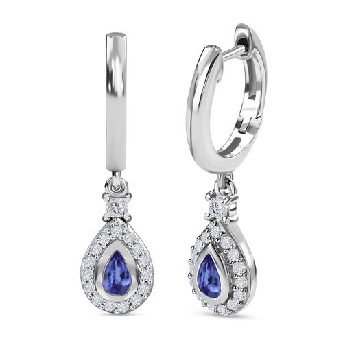 AAA Tansanit und Zirkon Ohrringe - 1,05 ct. image number 0