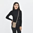Crossbody Tasche mit RFID Schutz, PU, 10,6x17,6x5cm, Riemen 117cm, Braun image number 1