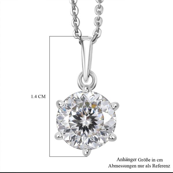 D'Joy Moissanit Anh&auml;nger mit 50cm Kette, 925 Silber rhodiniert - 1,30 ct. image number 6