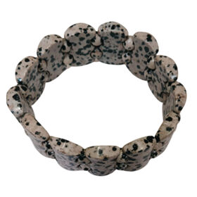 Dalmation Jaspis Armband ca. BR-Stretch cm ca. 235.00 ct