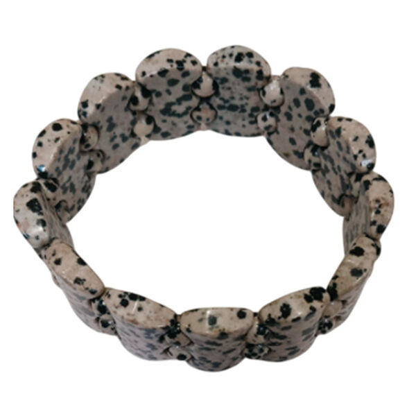 Flexibles Dalmation Jaspis Armband - 235 ct.