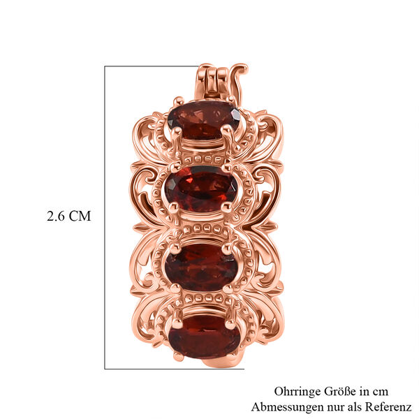 EVER TRUE Mosambik Granat Ohrringe 950 Kupfer ca. 4.47 ct image number 4