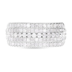 Weißer Diamant Ring 925 Silber platiniert (Größe 20.00) ca. 1.00 ct