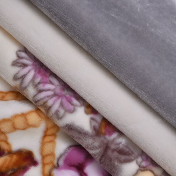 Wolkenweiche Decke mit floralem Muster, 200x230cm, Silber image number 5