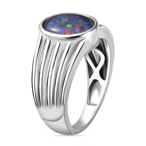 Boulder Opal Triplett Ring - 3 ct. image number 4