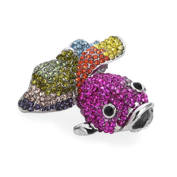 Mehrfarbiger Kristall Brosche image number 4