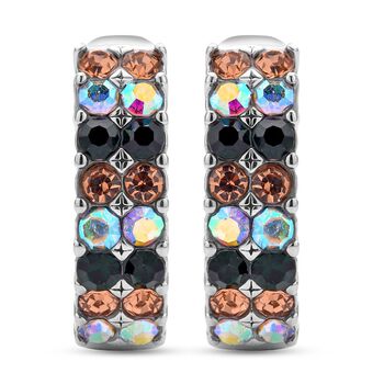 Mehrfarbige Kristall Ohrringe, Edelstahl