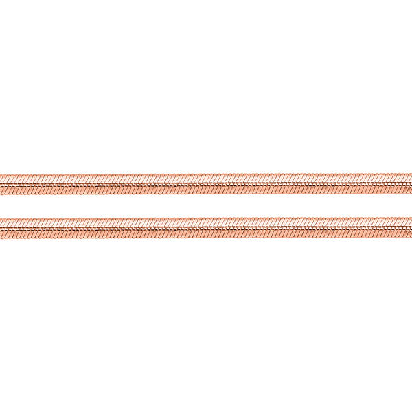 Ovale Magie-Kette aus ros&eacute;vergoldetem Silber 45cm image number 3