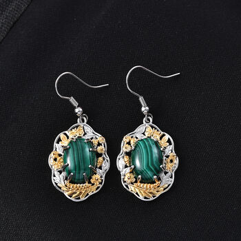 EVER TRUE AA Malachit Ohrringe Nickelfreies Messing ca. 14.50 ct