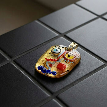 IL MURANO DI FRANCESCA - Grande Maestro Anh&auml;nger 925 Silber 750 Gelb Vergoldet