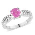 Premium Ilakaka Rosa Saphir und Zirkon Ring, 925 Silber platiniert, 1,49 ct. image number 3