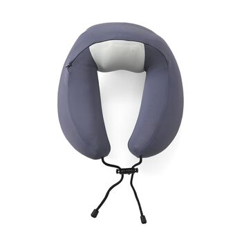 Reisekissen aus Memory-Schaum mit verstellbarem Kordelzug, ergonomisch geformt f&uuml;r Nackenst&uuml;tze, 29x16x25 cm, Lila