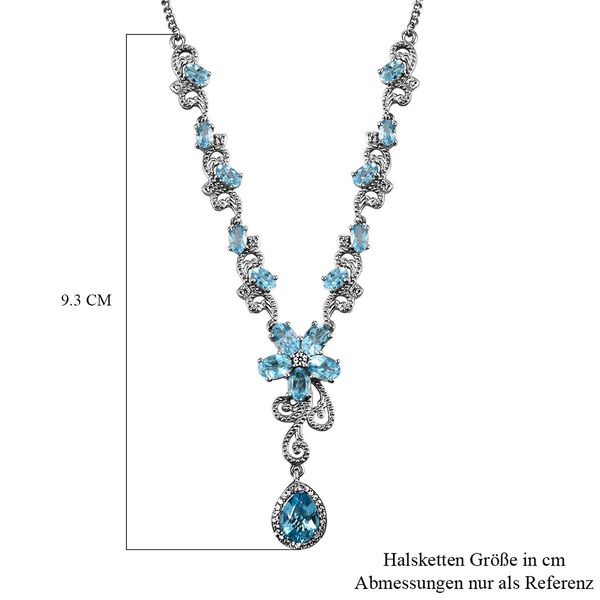 Schweizer Blautopas-Halskette, ca. 45 cm, ca. 7,67 ct image number 7