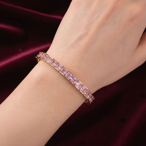 Rosa Zirkonia Armband, 18+2,5cm image number 2