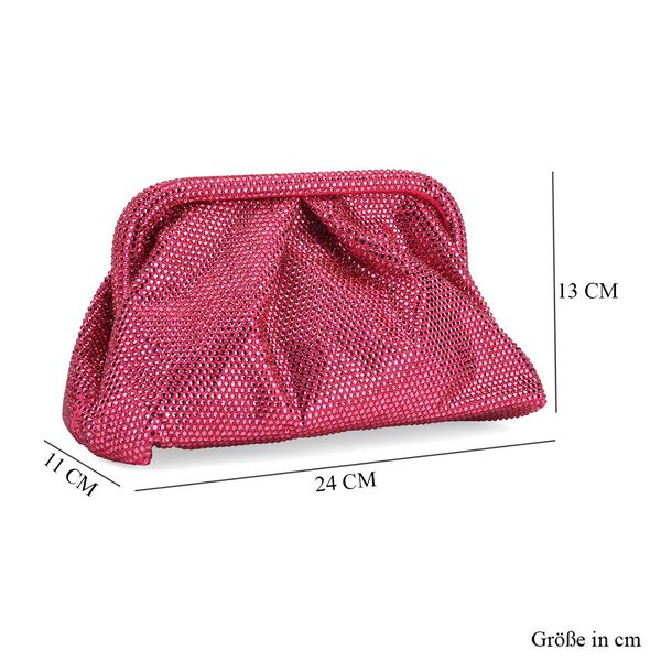 Clutch mit Metallschulterriemen, 24x11x13cm, Rosa image number 5