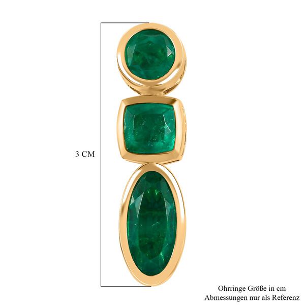 Smaragd Triplett Quarz Ohrringe - 9,48 ct. image number 6