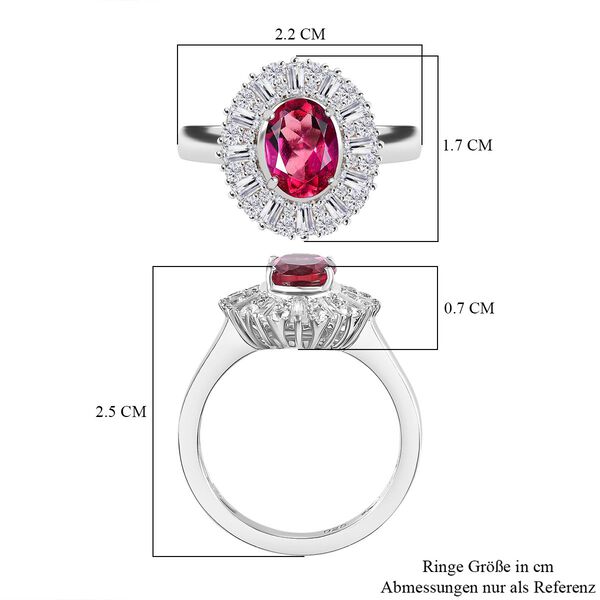 Labor roter Beryll und Zirkon-Ring - 2,22 ct. image number 8