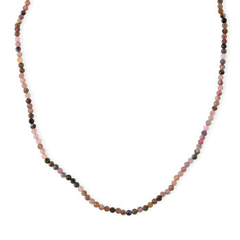 Mehrfarbige Spinell Halskette, 316L Edelstahl ca. 75.00 ct