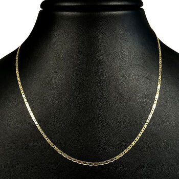 Italienische Valentino-Halskette, ca. 45 cm, 925 Silber vergoldet